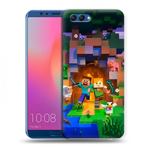 Дизайнерский пластиковый чехол для Huawei Honor View 10 Майнкрафт Minecraft