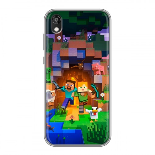 Дизайнерский силиконовый чехол для Huawei Honor 8s Майнкрафт Minecraft