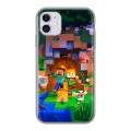 Дизайнерский силиконовый чехол для Iphone 11 Майнкрафт Minecraft