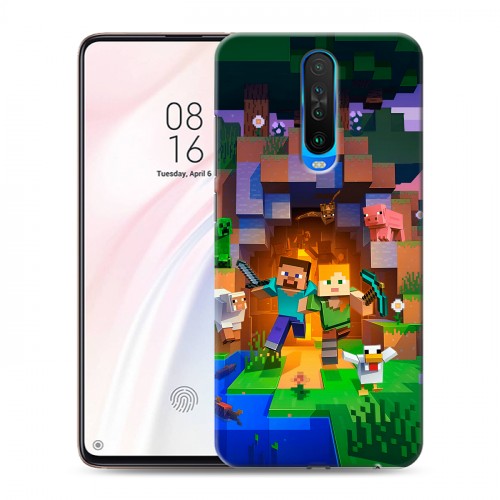 Дизайнерский пластиковый чехол для Xiaomi RedMi K30 Майнкрафт Minecraft