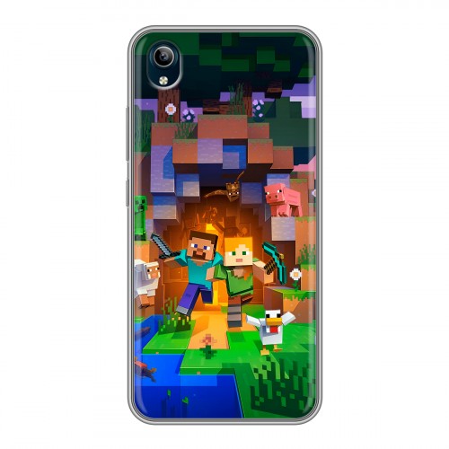 Дизайнерский силиконовый чехол для Vivo Y91C Майнкрафт Minecraft
