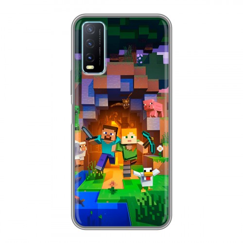 Дизайнерский силиконовый чехол для Vivo Y20 Майнкрафт Minecraft