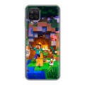 Дизайнерский силиконовый с усиленными углами чехол для Samsung Galaxy A12 Майнкрафт Minecraft