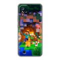 Дизайнерский силиконовый с усиленными углами чехол для Realme C20 Майнкрафт Minecraft