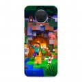 Дизайнерский силиконовый чехол для Nokia G20 Майнкрафт Minecraft