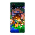 Дизайнерский силиконовый чехол для ZTE Blade A31 Майнкрафт Minecraft