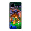 Дизайнерский силиконовый чехол для Realme C21Y Майнкрафт Minecraft