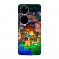 Дизайнерский пластиковый чехол для Huawei P50 Pocket Майнкрафт Minecraft