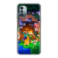 Дизайнерский силиконовый чехол для Nokia G11 Майнкрафт Minecraft