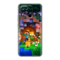 Дизайнерский силиконовый с усиленными углами чехол для Xiaomi Redmi 10C Майнкрафт Minecraft