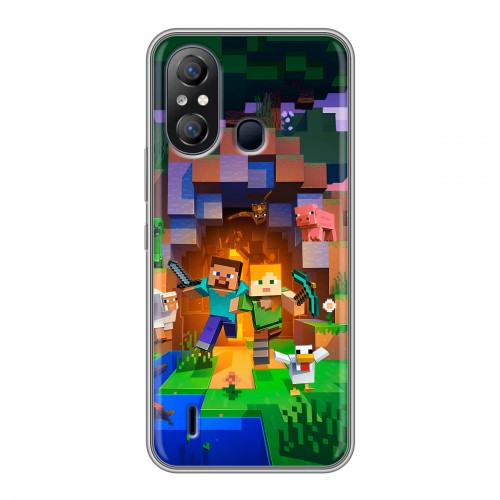 Дизайнерский силиконовый чехол для Itel A49 Майнкрафт Minecraft