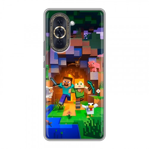 Дизайнерский пластиковый чехол для Huawei Nova 10 Майнкрафт Minecraft