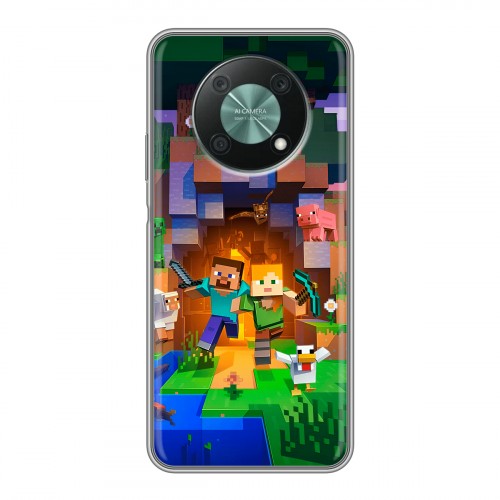 Дизайнерский силиконовый чехол для Huawei Nova Y90 Майнкрафт Minecraft