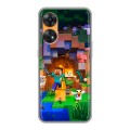 Дизайнерский пластиковый чехол для OPPO Reno8 T Майнкрафт Minecraft