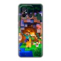 Дизайнерский силиконовый чехол для Xiaomi RedMi 12C Майнкрафт Minecraft