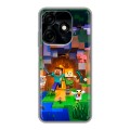 Дизайнерский силиконовый чехол для Tecno Spark 10C Майнкрафт Minecraft