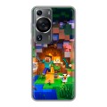 Дизайнерский силиконовый чехол для Huawei P60 Майнкрафт Minecraft
