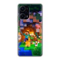 Дизайнерский силиконовый чехол для XIaomi Poco F5 Майнкрафт Minecraft