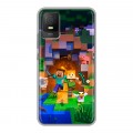 Дизайнерский силиконовый чехол для TCL 403 Майнкрафт Minecraft