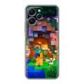 Дизайнерский силиконовый чехол для Xiaomi RedMi 12 Майнкрафт Minecraft