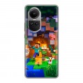 Дизайнерский силиконовый чехол для OPPO Reno10 Майнкрафт Minecraft