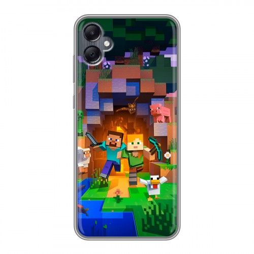 Дизайнерский силиконовый чехол для Samsung Galaxy A05 Майнкрафт Minecraft