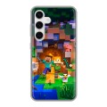 Дизайнерский силиконовый чехол для Samsung Galaxy S24 Майнкрафт Minecraft