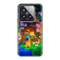 Дизайнерский силиконовый чехол для Xiaomi 14 Pro Майнкрафт Minecraft