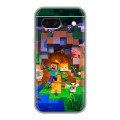 Дизайнерский силиконовый чехол для Google Pixel 8a Майнкрафт Minecraft