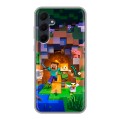 Дизайнерский силиконовый чехол для Samsung Galaxy A35 Майнкрафт Minecraft
