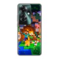 Дизайнерский силиконовый чехол для Oppo Reno 11F Майнкрафт Minecraft