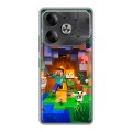 Дизайнерский силиконовый чехол для Tecno Pova 6 Майнкрафт Minecraft