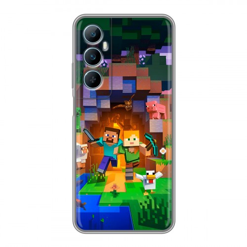 Дизайнерский пластиковый чехол для Realme C65 Майнкрафт Minecraft