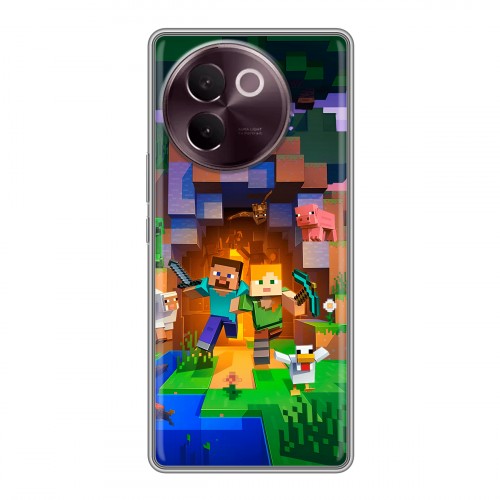 Дизайнерский силиконовый чехол для Vivo V30e Майнкрафт Minecraft