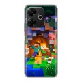Дизайнерский силиконовый чехол для RedMi 13 4G Майнкрафт Minecraft