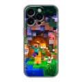 Дизайнерский силиконовый чехол для Iphone 16 Pro Майнкрафт Minecraft