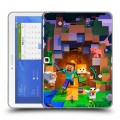 Дизайнерский силиконовый чехол для Samsung Galaxy Tab 4 10.1 Майнкрафт Minecraft