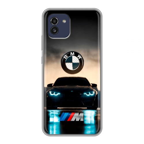 Дизайнерский силиконовый чехол для Samsung Galaxy A03 БМВ BMW