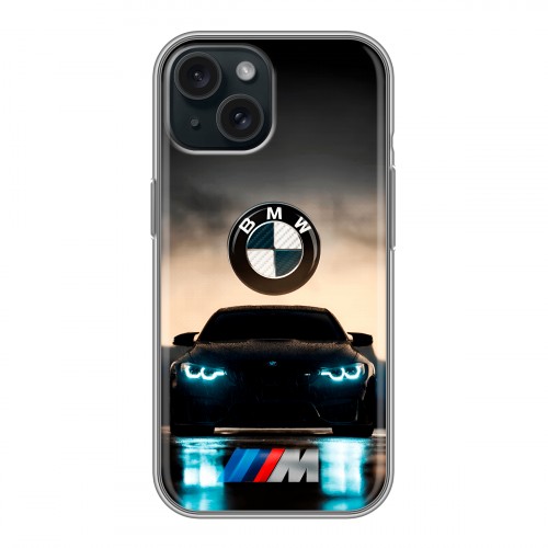 Дизайнерский силиконовый чехол для Iphone 15 БМВ BMW