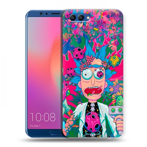 Дизайнерский пластиковый чехол для Huawei Honor View 10 Рик и Морти Rick Morty