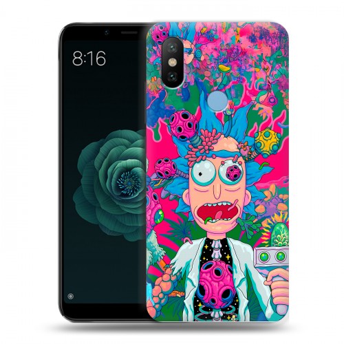 Дизайнерский силиконовый чехол для Xiaomi Mi A2 Рик и Морти Rick Morty