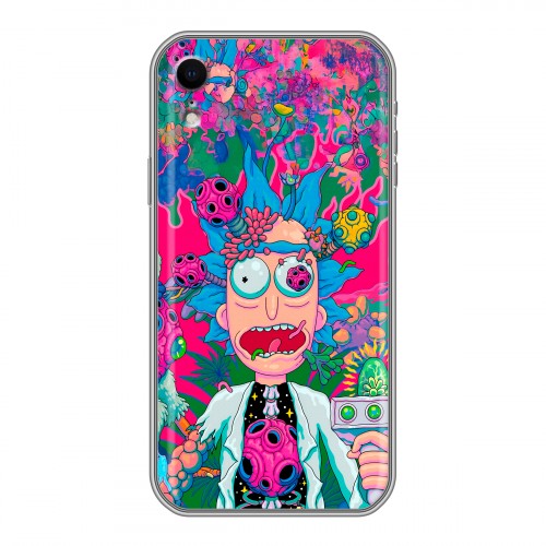 Дизайнерский силиконовый чехол для Iphone Xr Рик и Морти Rick Morty