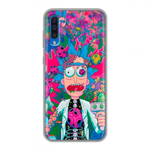 Дизайнерский силиконовый чехол для Samsung Galaxy A50 Рик и Морти Rick Morty