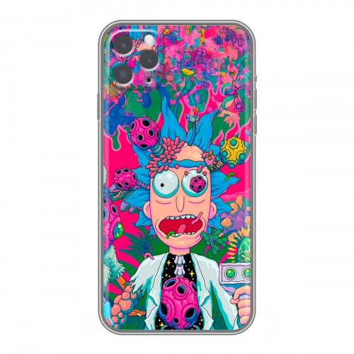 Дизайнерский силиконовый чехол для Iphone 11 Pro Рик и Морти Rick Morty