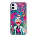 Дизайнерский силиконовый чехол для Iphone 11 Рик и Морти Rick Morty