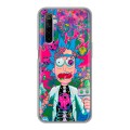 Дизайнерский силиконовый с усиленными углами чехол для Realme 6 Рик и Морти Rick Morty