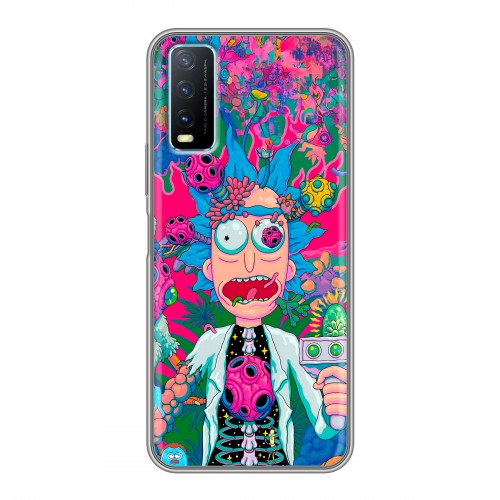 Дизайнерский силиконовый чехол для Vivo Y20 Рик и Морти Rick Morty