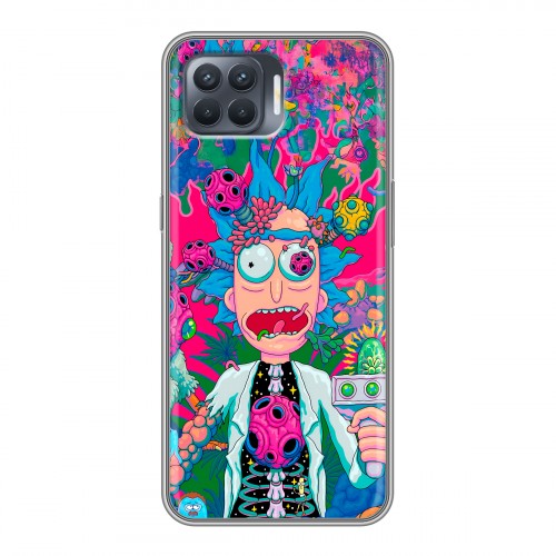 Дизайнерский силиконовый чехол для OPPO Reno4 Lite Рик и Морти Rick Morty