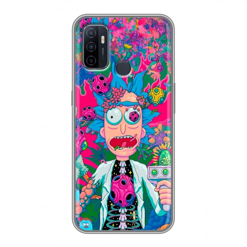 Дизайнерский силиконовый чехол для OPPO A53 Рик и Морти Rick Morty