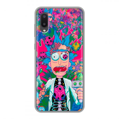 Дизайнерский силиконовый чехол для Samsung Galaxy A02 Рик и Морти Rick Morty